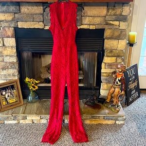 Red Lace Mess Jumper